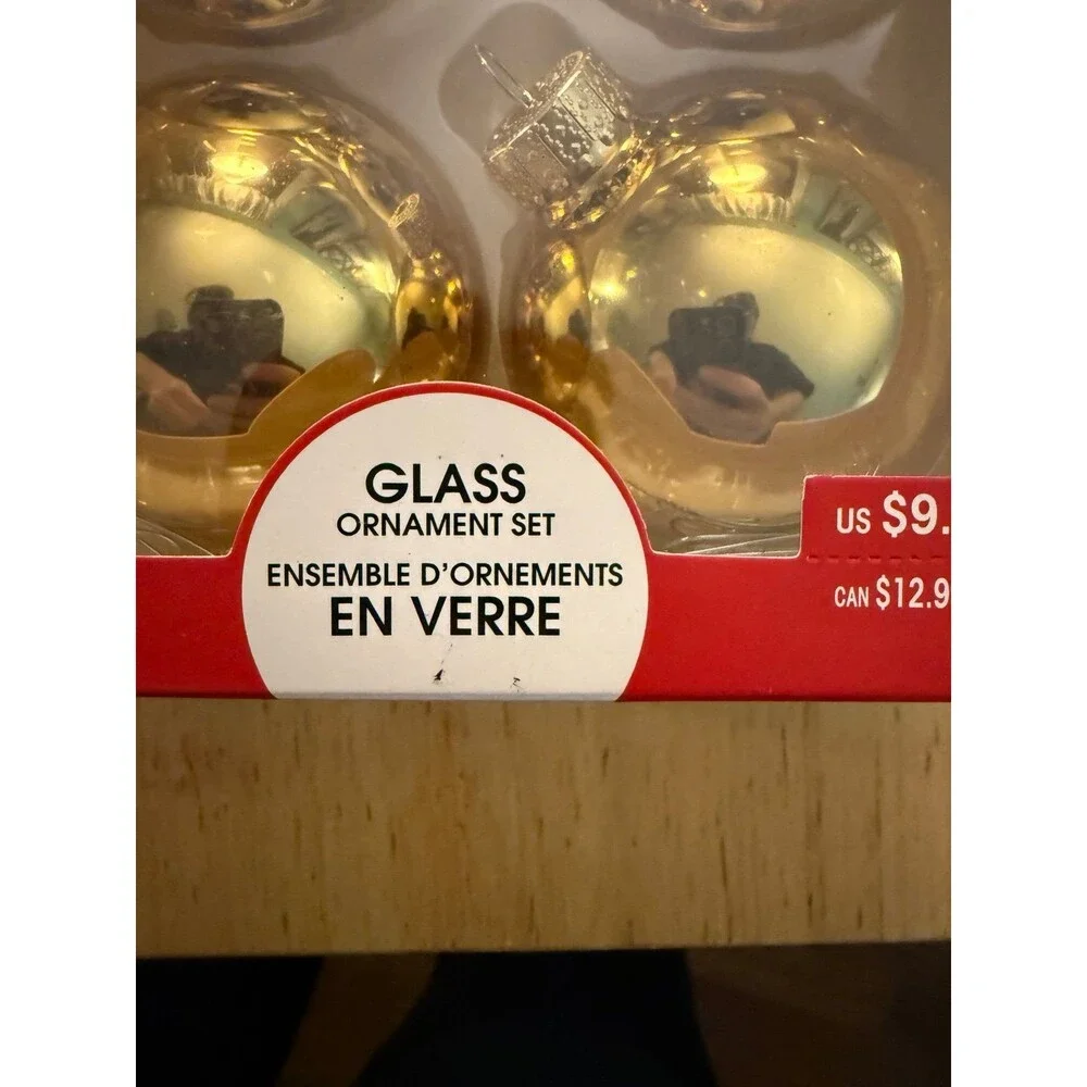 Vintage Ashland Christmas Noel Glass Ball Ornament Set